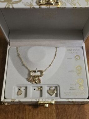 14kt Gold Plate Interchangeable Pendant Necklace - Gold